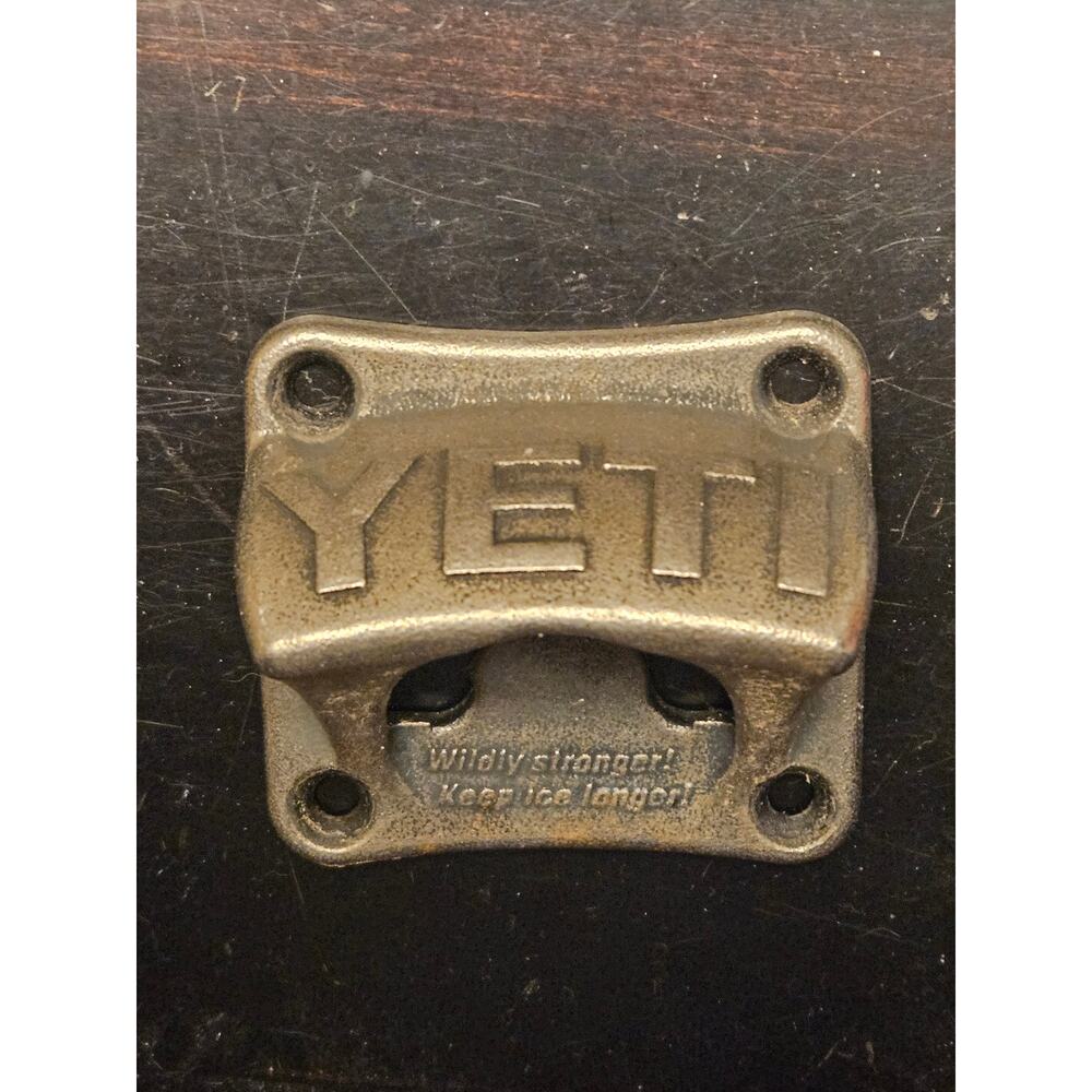 YETI Wall‑Mount Bottle Opener – Heavy‑Duty Cast Metal – Bar / Garage / Man Cave